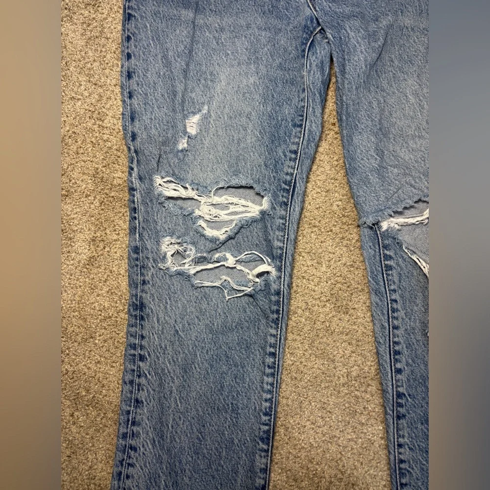 We The Free Jeans Size 28 Distressed Frayed Hem Women's Straight Jeans
